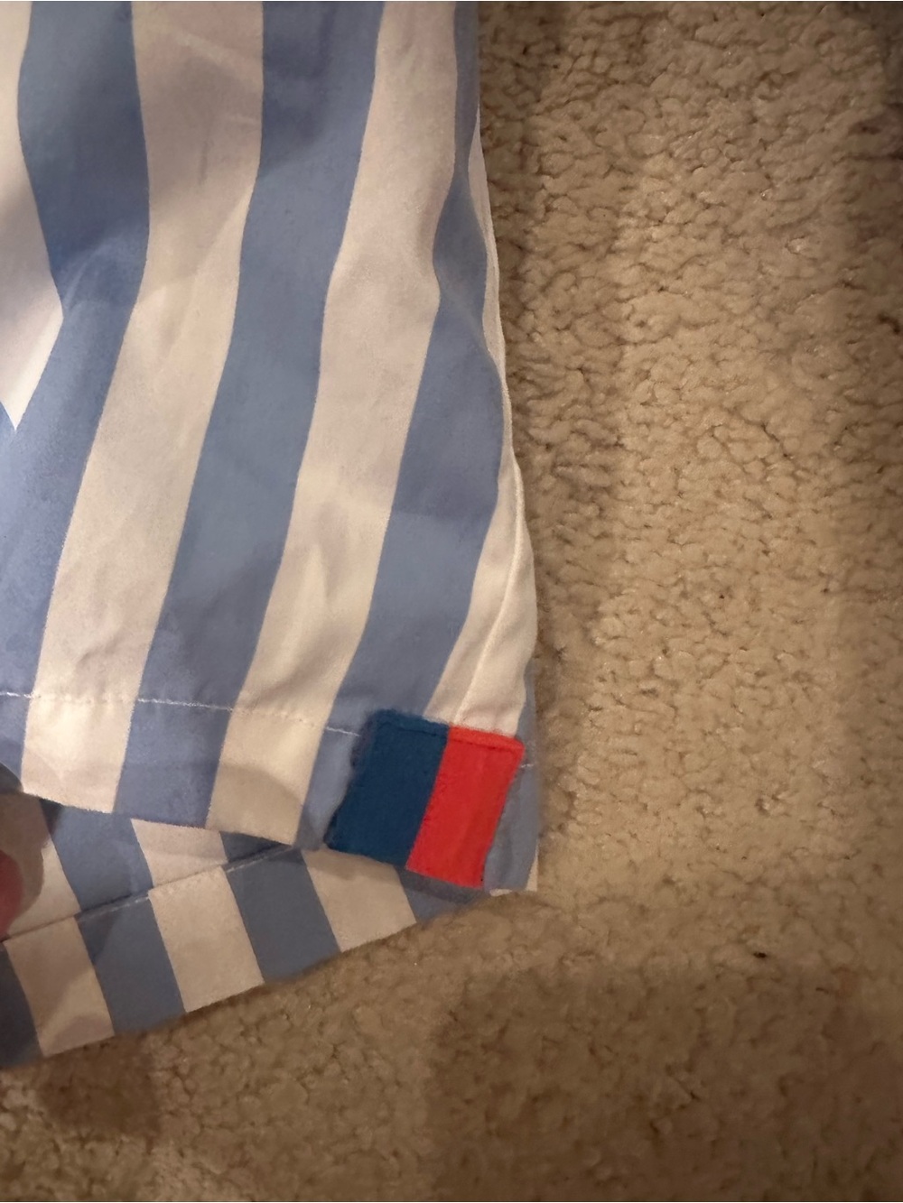 KULE crop blouse blue white stripe new with tags - Picture 3 of 3